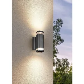 RL Außenwandleuchte Aluminium Kunststoff H 21 cm exkl. 2x GU10 schwarz