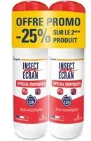 INSECT ECRAN -SPECIAL TROPIQUES- Anti-moustiques - Spray répulsif peau protection contre les piqûres de moustiques Paludisme Lot 2 150 ml