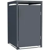 FM-SOLAR Mülltonnenbox 68 x 80 x 116 cm grau
