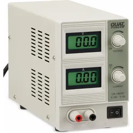 QuatPower Regelbares Labornetzgerät LN-1803C, 0...18 V-/0...3 A, Sicherheitstransformator