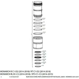RockShox Monarch 200x51 schwarz - Schwarz