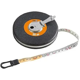 Meister Craft Rollbandmaß 20 m Orange/Chromfarbig/Schwarz