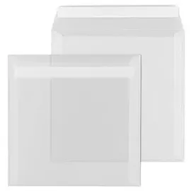 ÖKI Briefumschläge quadratisch ohne Fenster transparent haftklebend 50 St.