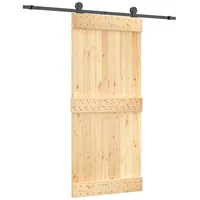 vidaXL Schiebetür rechts 90 x 210 cm Braun/Schwarz