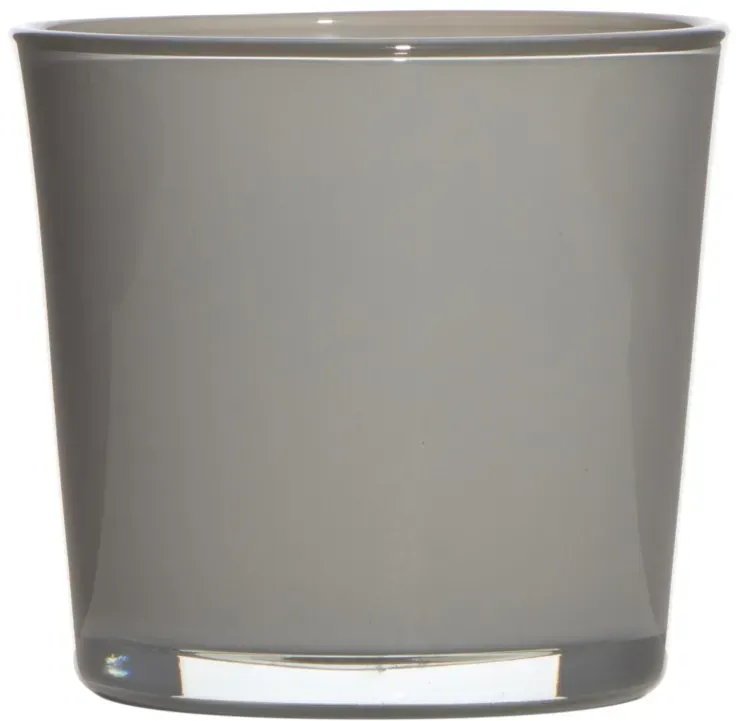 Glas Kübel H11D11,5cm Conner grau