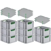 Proregal Spar Set 8x Eurobox Nextgen Color Mit Auflagedeckel