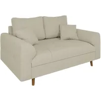 S-style möbel 2-Sitzer-Sofa, Beige, Cord-Stoff