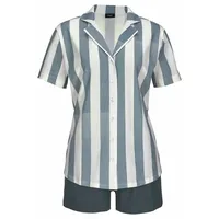 VIVANCE Shorty Pyjama grau-weiß 36/38
