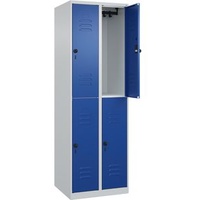 C+p-möbel CP-Möbel Spind Classic Plus lichtgrau, enzianblau 080300-20 S10003,