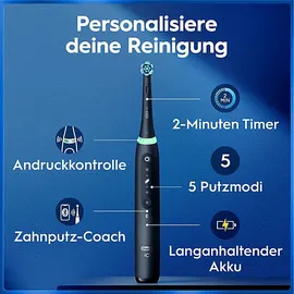 Oral-B iO Series 5 matte black + 2. Handstück matte white + Reisetui