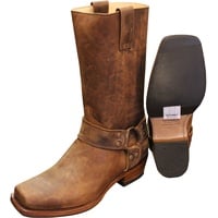 Sendra Cowboystiefel Bikerstiefel Stiefel 8833 in schwarz incl. Roy Dunn ́s Lederfett und Stiefelknecht (45) - 45 EU