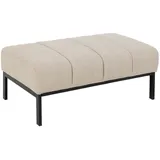 VCM Carryhome Hocker Beige - 100x41x61 cm Stoffauswahl, Wohnzimmer, Hocker, Sitzhocker