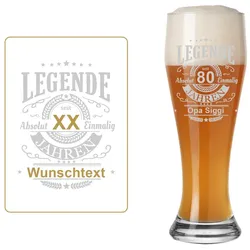 Weizenglas Weißbierglas 0,5 Liter - Legende (Personalisierung)