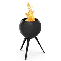 höfats MOON 45 Feuerschale mit hohem Fuß All Black