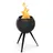 höfats MOON 45 Feuerschale mit hohem Fuß All Black