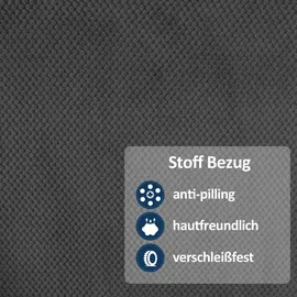 MCombo M MCombo 3 Sitzer Sofa mit Schlaffunktion, 3er Relaxsofa mit Taste 150° Verstellbar, Kinosessel mit Liegefunktion, 7009 (Grau) - Grau