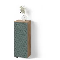 Livinity® Midischrank, Grün, Grün, 3 Fächer, 1 Schubladen, Quadratisch,