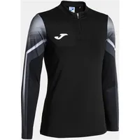 Joma Elite Xi Sweatshirt Halbreißverschluss Schwarz/Anthrazit XL