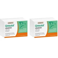 Ginkobil ratiopharm 120 mg Doppelpack - zusätzlich 5? Rabatt * 2X120 St Filmtabletten