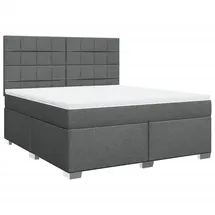 vidaXL Boxspringbett 180 x 200 cm Dunkelgrau