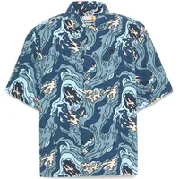 Timberland Seersucker Graphic Resort Kurzarmhemd - Coastal Aop Multicolor