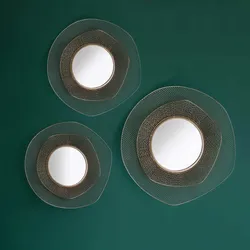 Oviala Business Set aus 3 Metallspiegeln in organischer Form 31 cm