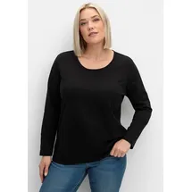 Sieh an! Langarm-Shirt in schwarz | Gr.: 44