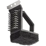 DEMA Grillbürste 3 in 1 Edelstahl schwarz