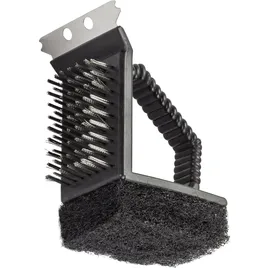 DEMA Grillbürste 3 in 1 Edelstahl schwarz