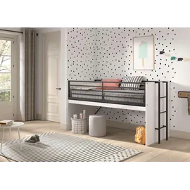58 aufm Kessel Halbhochbett Keelia 90 x 200 cm Holzart unbekannt weiß