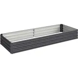 Outsunny Hochbeet 241 x 90,5 x 30 cm Grau