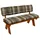 DEGAMO Bankauflage 150 x 50 x 5 cm grau/beige kariert 2-tlg.