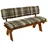 DEGAMO Bankauflage 150 x 50 x 5 cm grau/beige kariert 2-tlg.