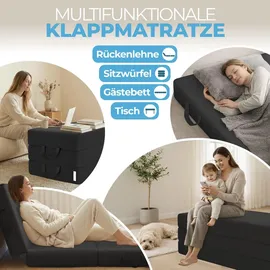 eloneo Klappmatratze 120 x 195 x 15 cm Gästematratze Polyester