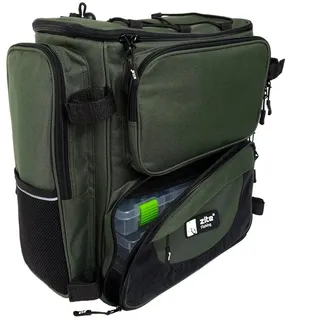 Zite Angelrucksack All-in-One Spinnfischer Rucksack mit Boxen, Rutenhalter & Polsterung