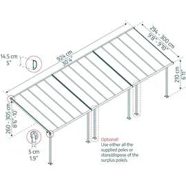 CANOPIA Olympia 3x9,15 924 x 295 cm