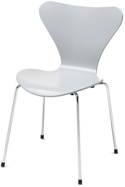 Stuhl Der Siebener Fritz Hansen silber, Designer Arne Jacobsen, 82x50x52 cm