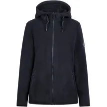 DLX Leila Fleece Mit Durchgehendem Reißverschluss - Black - XS