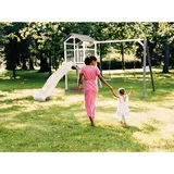 Axi Spielturm Beach Tower mit Doppelschaukel 349 x 357 x 242 cm Grau/Weiß
