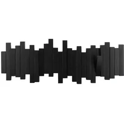 UMBRA STICKS HOOK BLACK 318211-040 platzsparende Garderobenleiste mit 5 beweglichen Haken