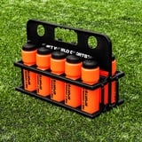 FORZA Sport Flaschenträger (750ml) mit 10 Trinkflaschen - BPA-freier Kunststoff - perfektes Trinkflasche Sport Set (Orange)