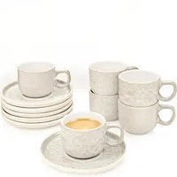 sänger Key West Espressotassen Set 12-tlg. creme mit sandiger Maserung