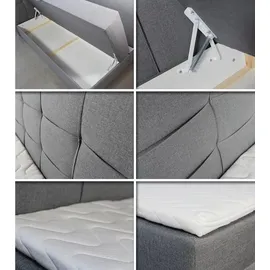 Sofnet Boxbett, Schwarz, Textil, H3, Rechteckig, 180x200 cm, Schlafzimmer, Betten, Boxspringbetten