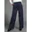 LAURA SCOTT LAURA SCOTT Damen Gr 38 N-Gr dunkelblau Web Obermaterial 65 Polyester 33 Viskose 2 Elasthan Nadelstreifen weit lang Hosen Nadelstreifen