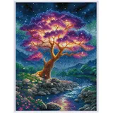Riolis Kreuzstich Stickpackung Geheimnisvolles Universum, Zählmuster, 30x40cm