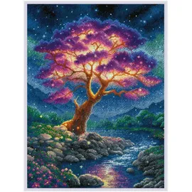 Riolis Kreuzstich Stickpackung Geheimnisvolles Universum, Zählmuster, 30x40cm