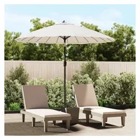 VidaXL Sonnenschirm mit Aluminium-Mast 270 cm Sandweiß