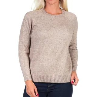 Only Damen ONLLESLY Kings L/S Pullover KNT NOO 15170427, Beige/W. Melange, S