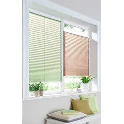 Plissee MY HOME "DAHRA - in Crush-Optik" Gr. 11, grün, B:85cm H:130cm, Obermaterial: 100% Polyester, Plissees, Fixmaß, Bestseller mit über 5500 4,5-Sterne-Bewertungen, Klemmträger
