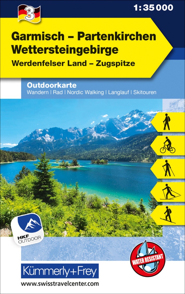Garmisch Partenkirchen Wettersteingebirge Nr. 03 Outdoor Deutschland 1:35 000  Karte (im Sinne von Landkarte)